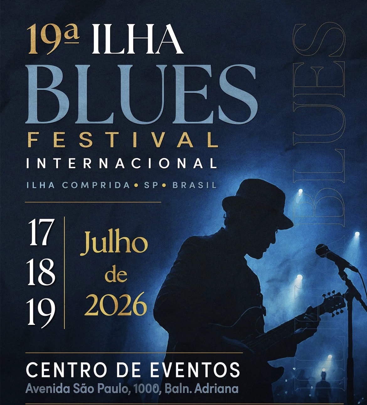 Cartaz do 19º Ilha Blues Festival Internacional