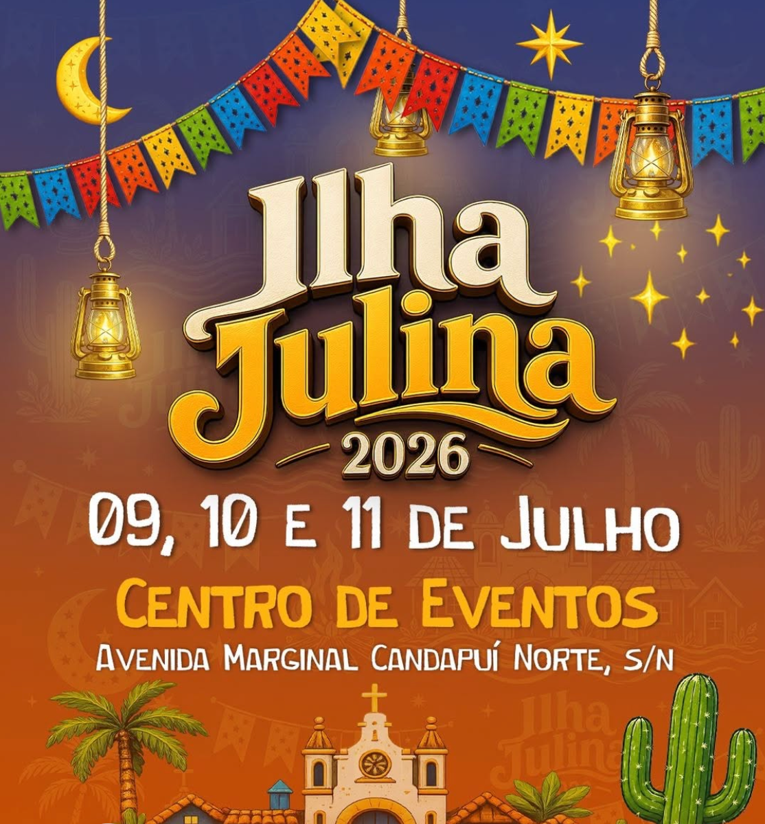 Cartaz oficial do Ilha Julina 2026